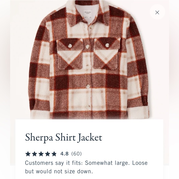 ABERCROMBIE Sherpa Shirt Jacket NWT - Picture 10 of 12